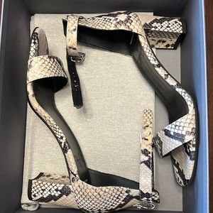 Aquatalia snake print sandals, size 9.5. Never worn, except to try on!